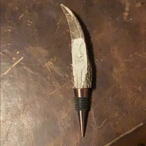 Handmade antler carved bottle stopper